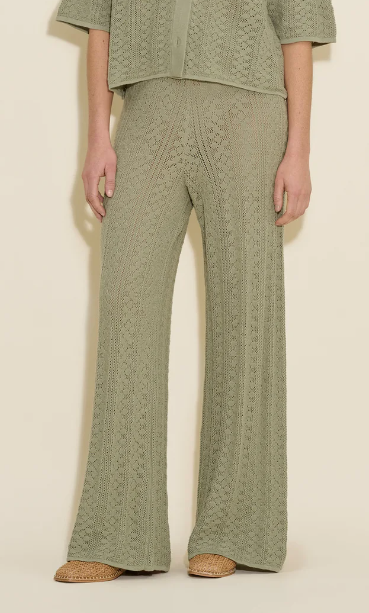 THIRIL CROCHET KNIT TROUSERS