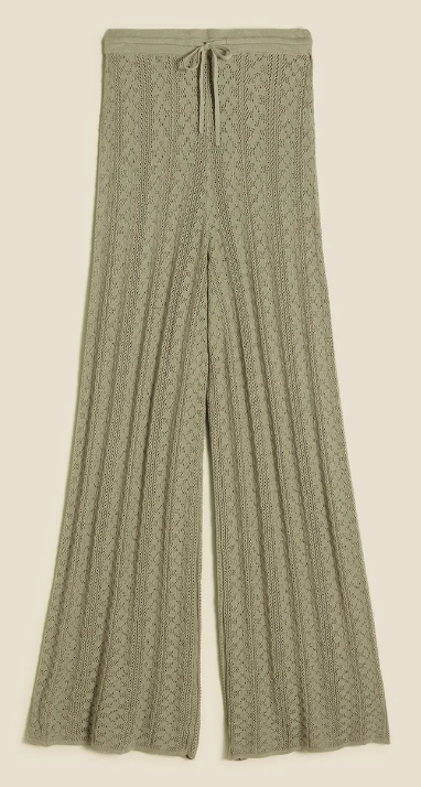 THIRIL CROCHET KNIT TROUSERS